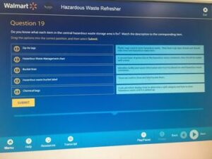 Question 19 Walmart Hazardous Waste