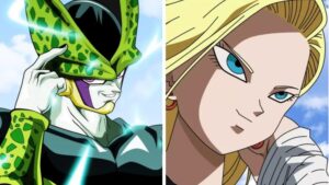 Dragon Ball Z Cell And Android 18 Statue